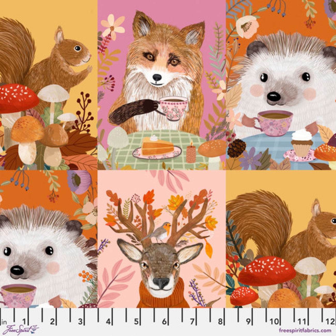 Patchwork Baumwolle - Mia Charro - Autumn Friends - Multi
